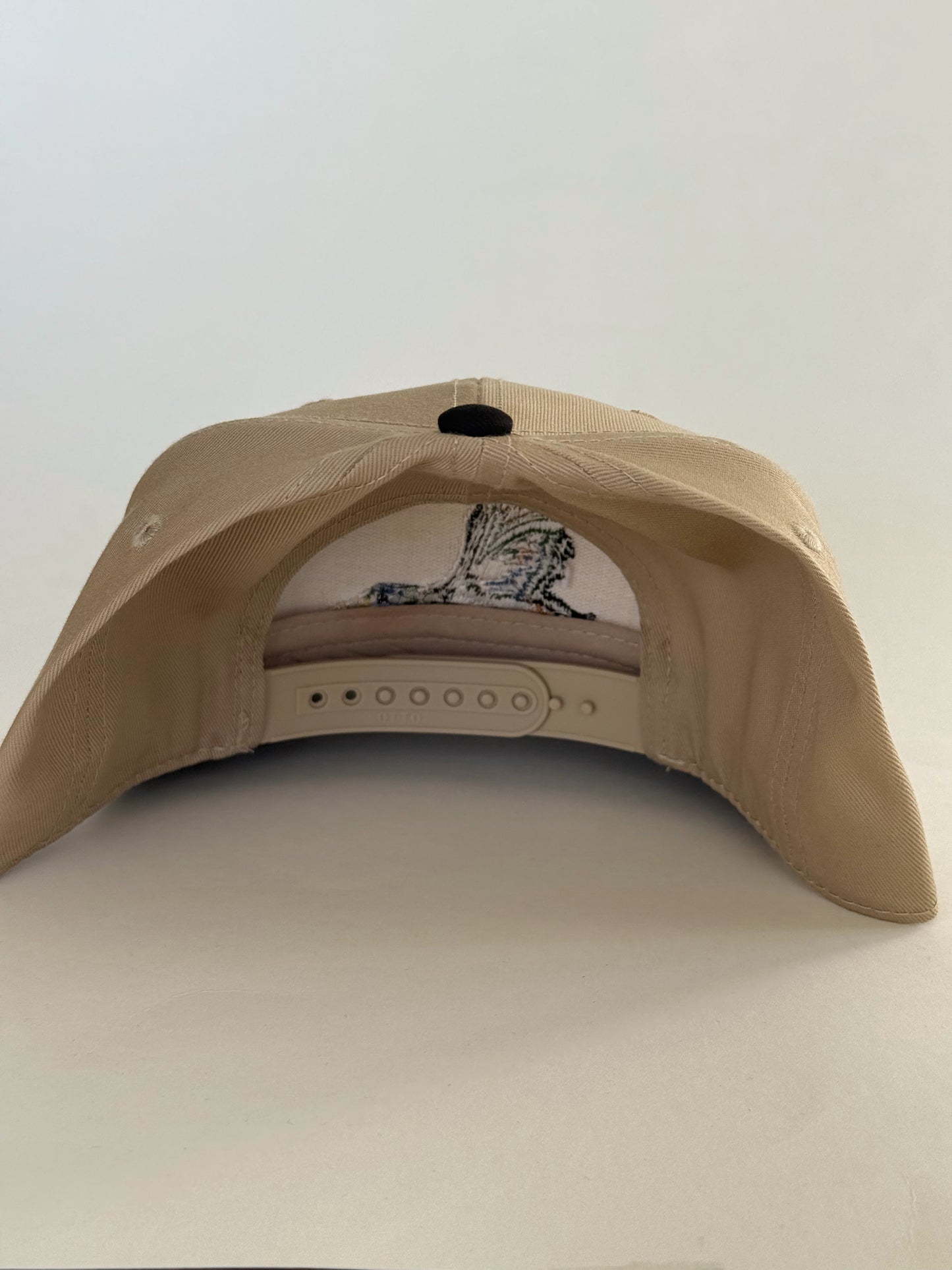 Mallard Duck Hat on Tan / Black 5 panel Badeball Cap