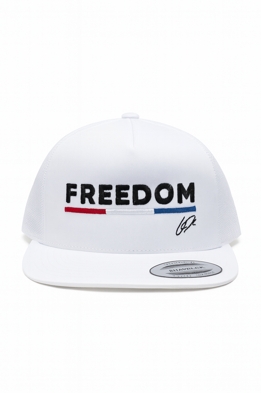 Charlie Kirk FREEDOM Hat with Initials CK and American Flag Bar